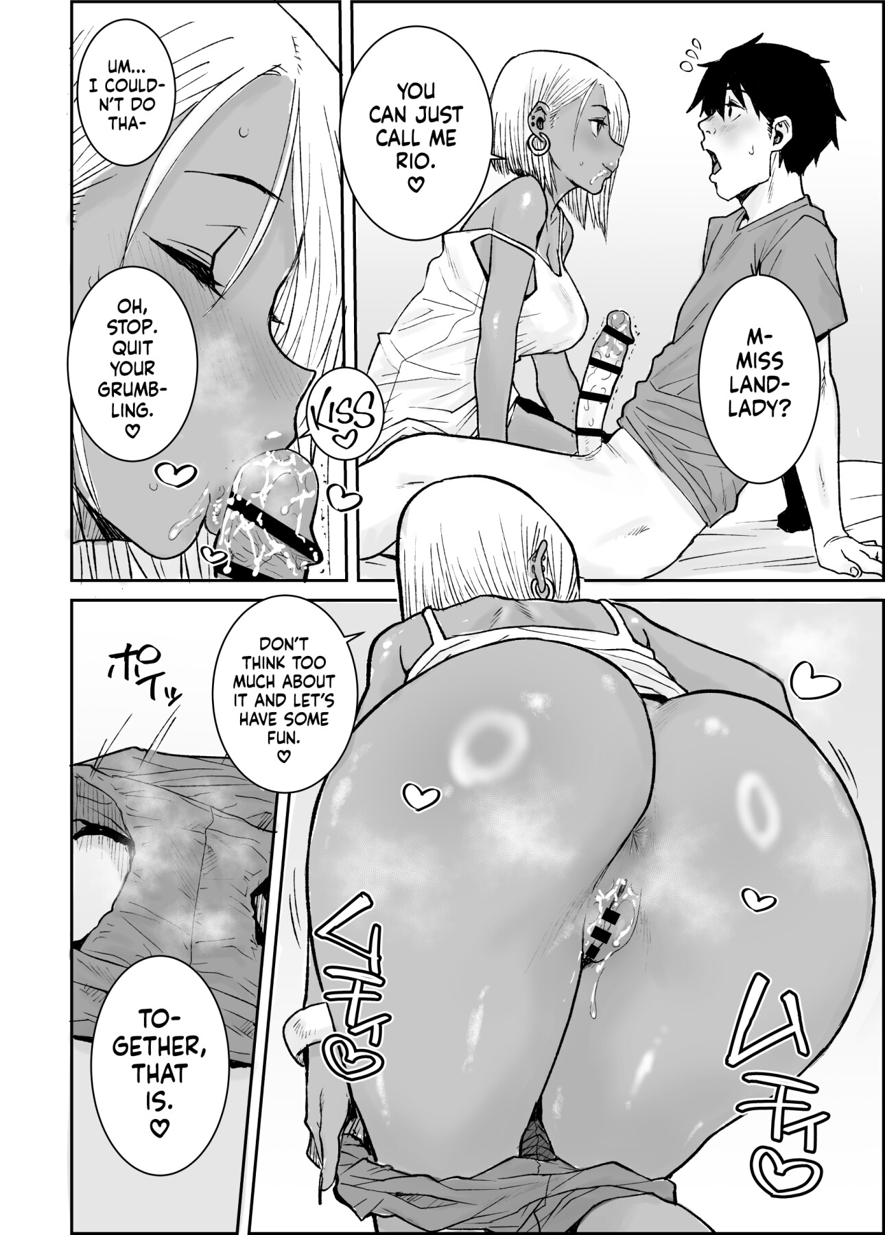 Hentai Manga Comic-I, Your Humble College Student, Busted Loads Into My 35 Y/O Dark-Skinned Gyaru Landlady While She Rode Me Cowgirl-Read-13
